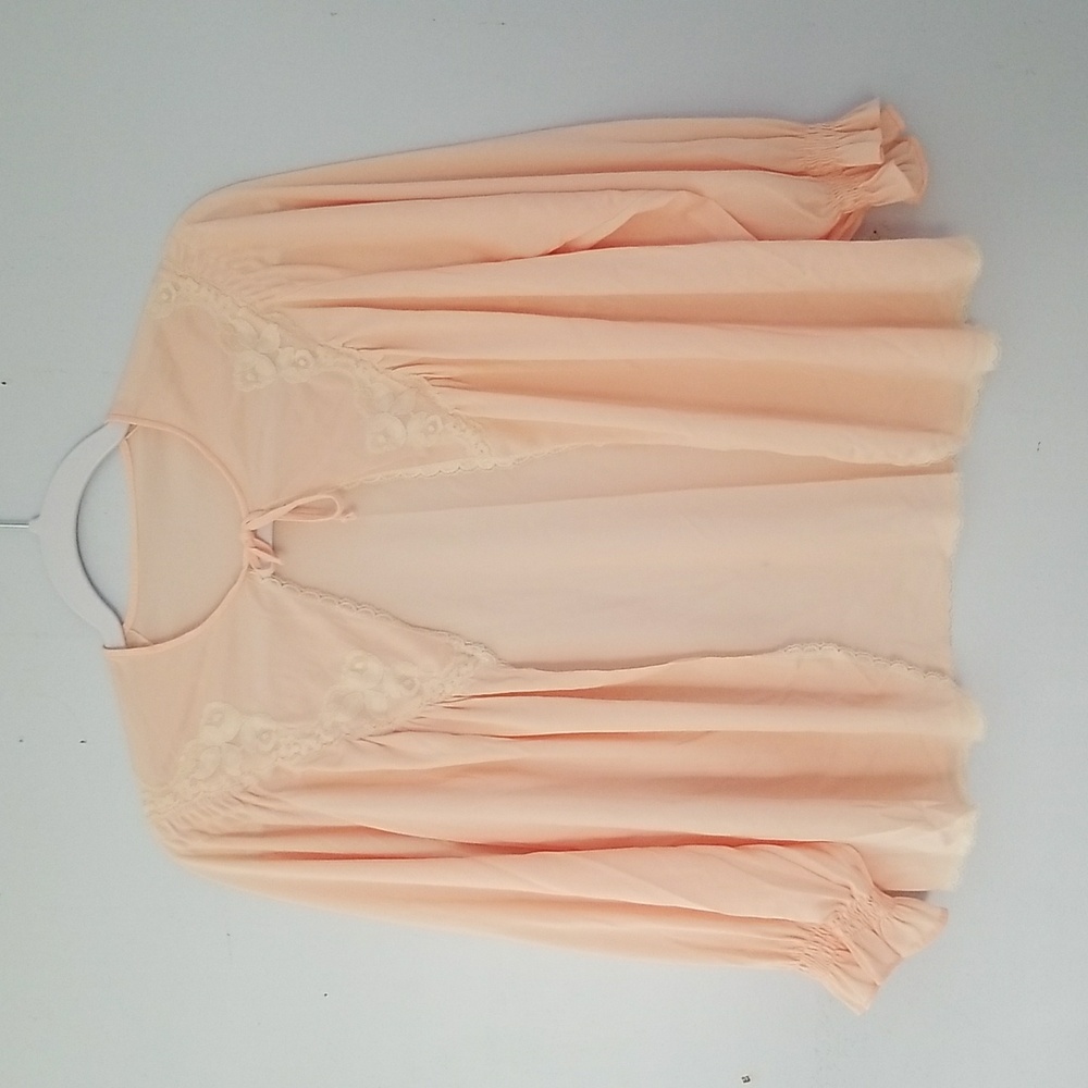 Vintage 1950s Kayser Peachy Pink Bed Jacket Sz Medium